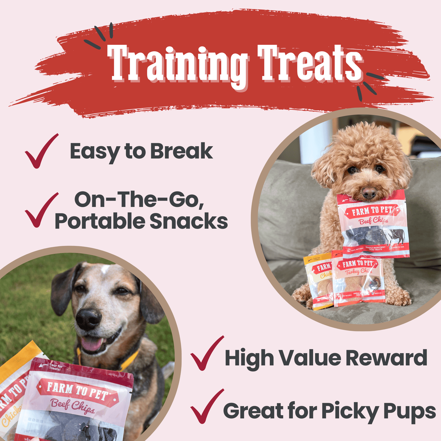 Puppy Packs 'n Snacks Dog Treat Starter Pack | Single-Ingredient Training Treats