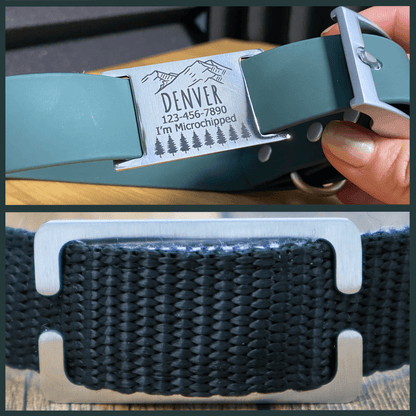 Metal Silent Designs Engraved - Silent Dog Tag
