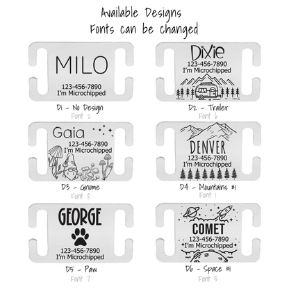 Metal Silent Designs Engraved - Silent Dog Tag