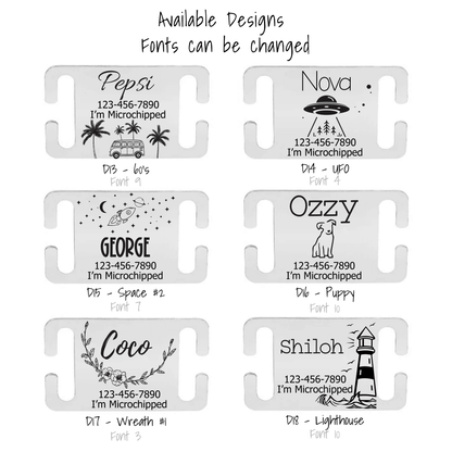 Metal Silent Designs Engraved - Silent Dog Tag