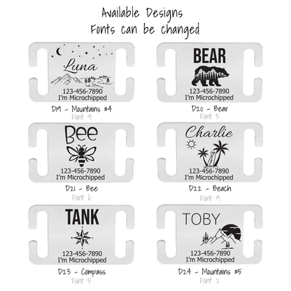 Metal Silent Designs Engraved - Silent Dog Tag