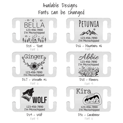 Metal Silent Designs Engraved - Silent Dog Tag