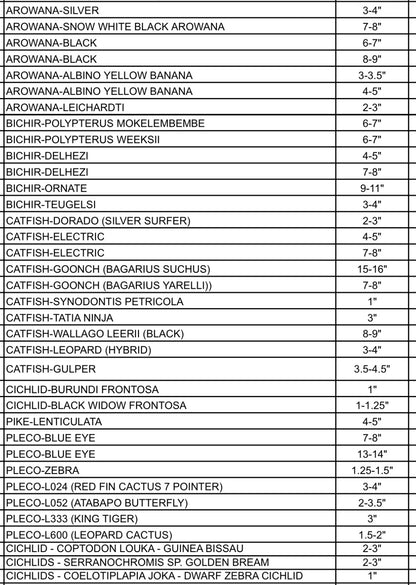 DECEMBER 2025 PRE-ORDER LIST (RARE FISH)