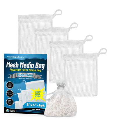 Aquatic Experts Aquarium Filter Bag - High Flow Mesh Media Bags - Ideal for Efficient Aquarium Filtration