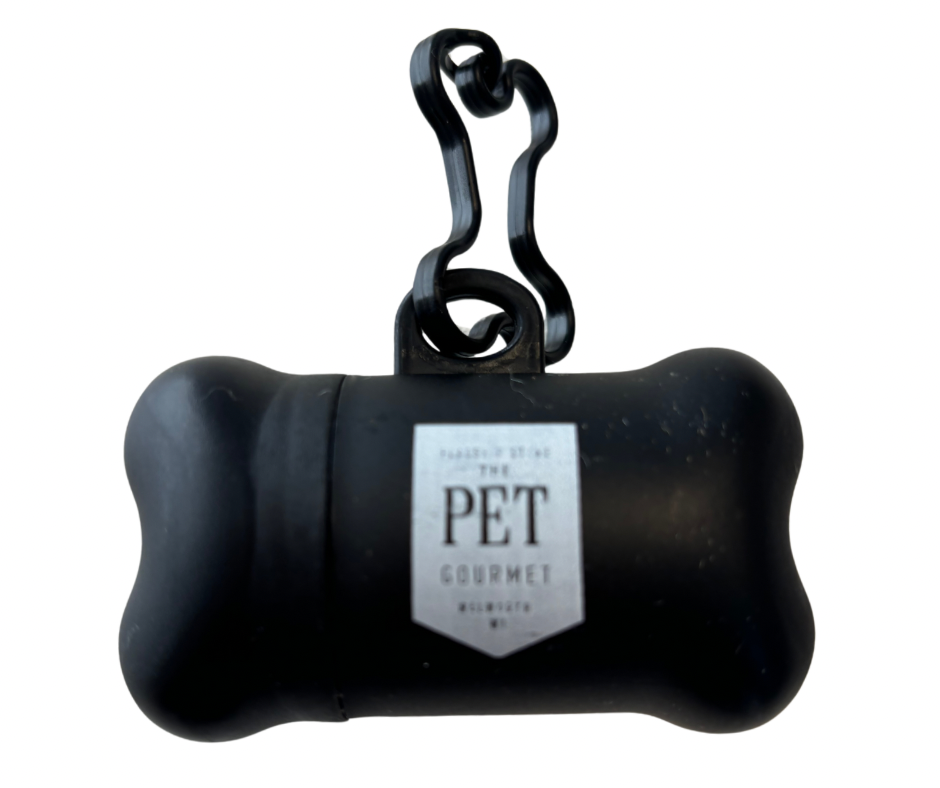 Poop bag holder with poop bags