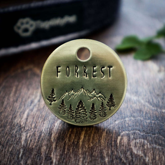 Forrest Design Handstamped - Pet ID Tag
