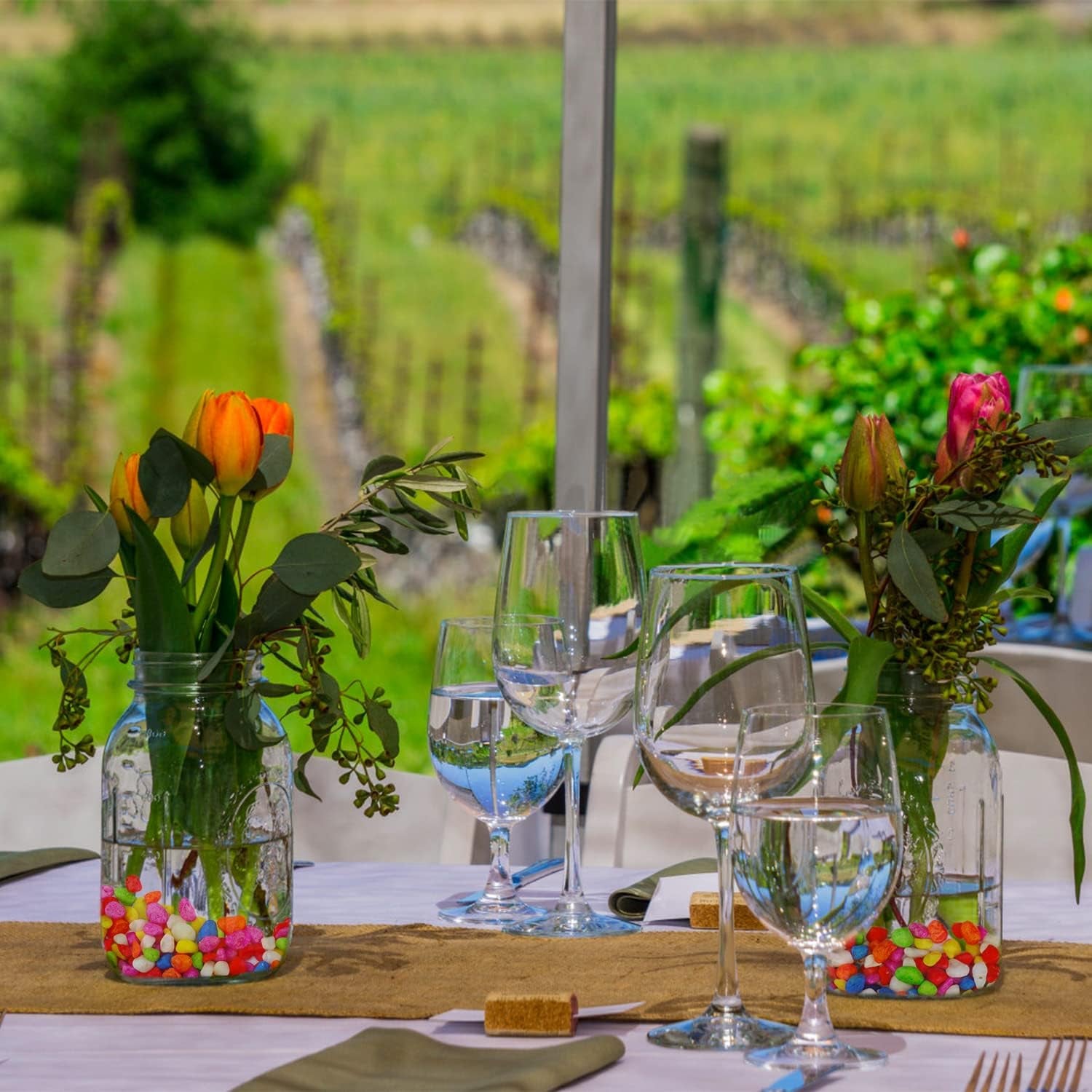 Vibrant 2.2 Lb Mini Rainbow Gravel Pebbles - Perfect for Aquariums, Succulents, Bonsai, and Home Decor (8-12mm)