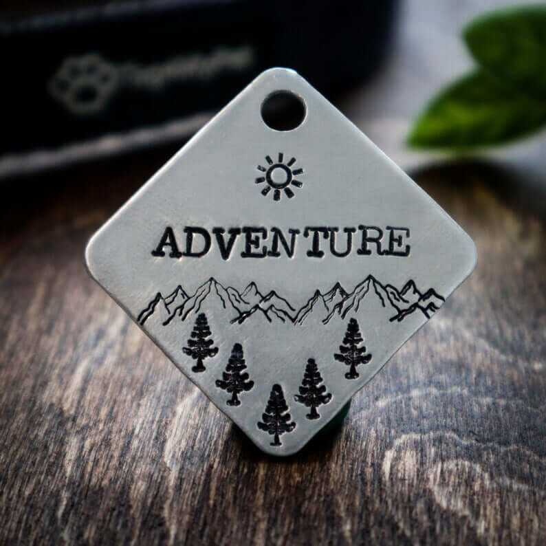 Adventure Design Handstamped - Pet ID Tag