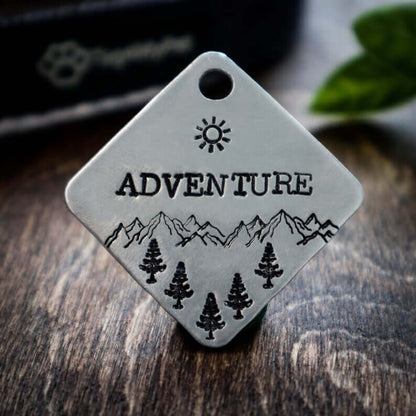 Adventure Design Handstamped - Pet ID Tag