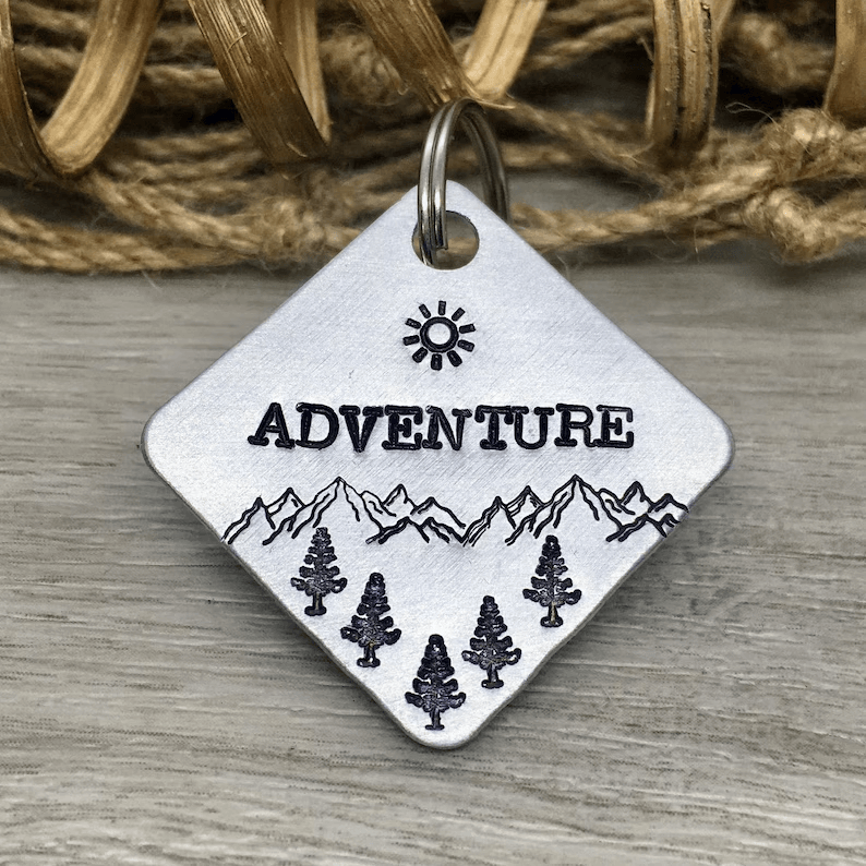 Adventure Design Handstamped - Pet ID Tag
