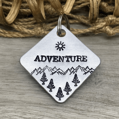 Adventure Design Handstamped - Pet ID Tag