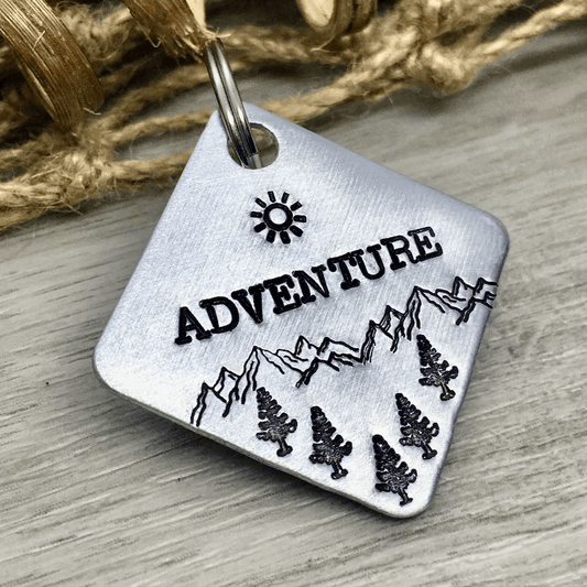 Adventure Design Handstamped - Pet ID Tag