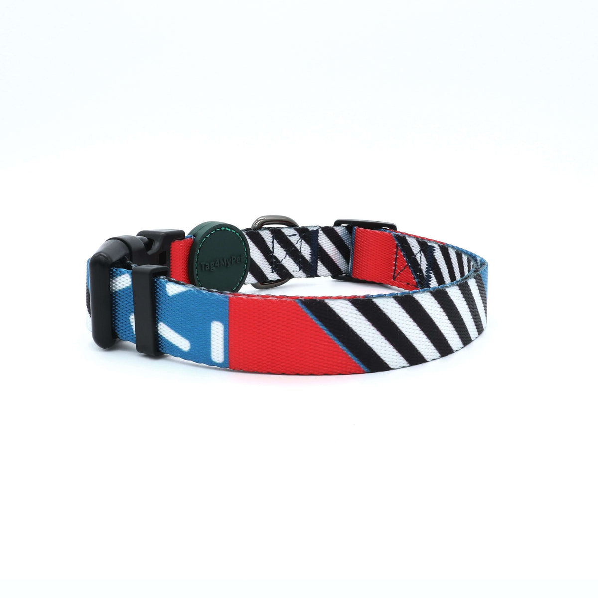 Custom Dog Collars Stripes Engraved - Pet ID Tag