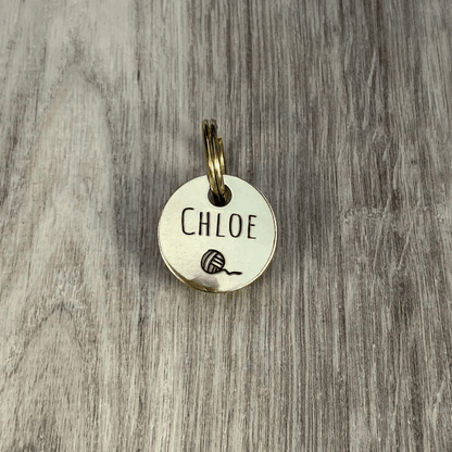 Chloe Ball of Wool Engraved - Pet ID Tag
