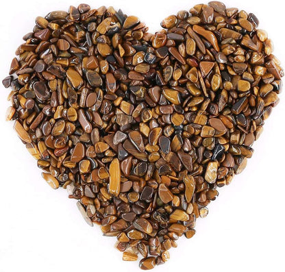 Tiger's Eye Decorative Rocks - 1 Lb Irregular Gem Pebbles for Aquariums, Succulents, and Flowerpot Landscapes