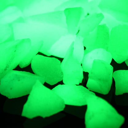 Vibrant Glow in the Dark Decorative Sand for Fish Tanks & Gardens - Yellow Green (8-15mm)