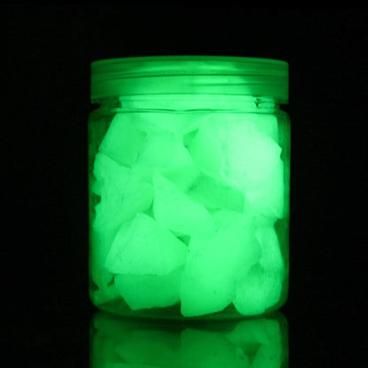 Vibrant Glow in the Dark Decorative Stones - Enchanting Yellow Green Pebbles for Aquariums, Succulent Gardens, and Unique Gifts (15-22mm)