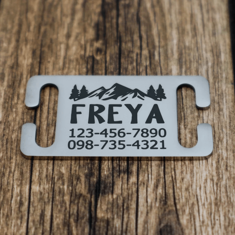 Freya Silent Design Engraved - Silent Dog Tag
