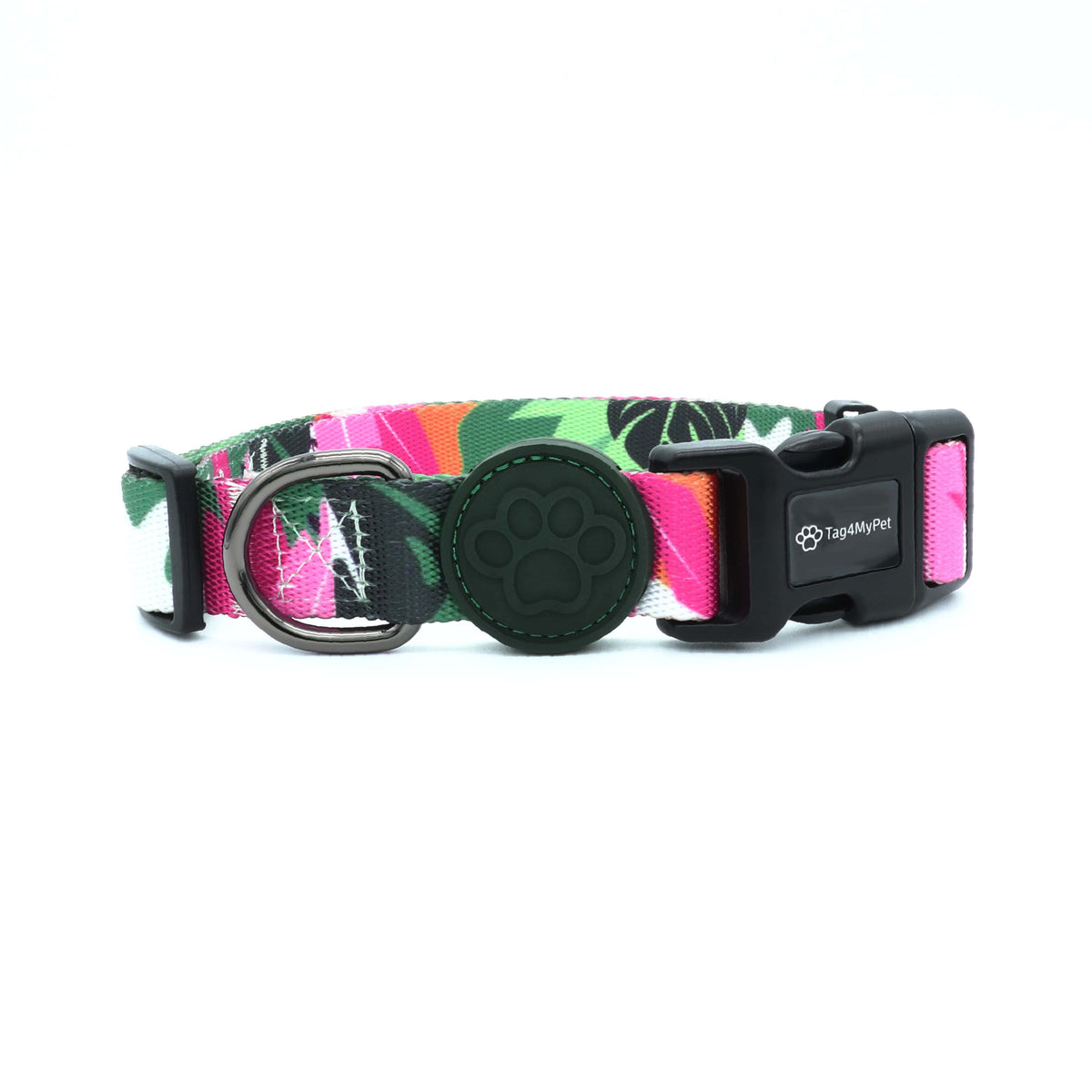 Custom Dog Collars Wild Plants Engraved - Pet ID Tag