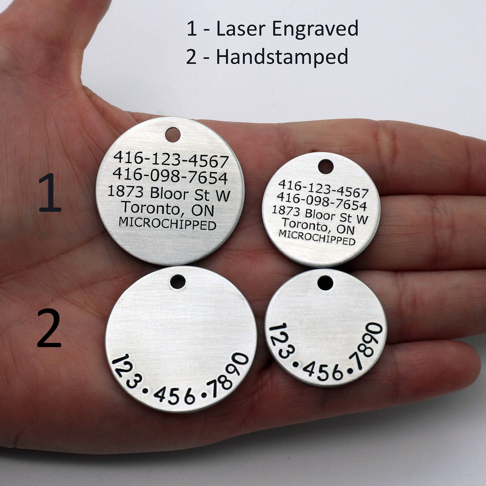 Galaxy Design Handstamped - Pet ID Tag