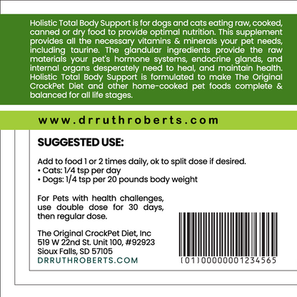 Holistic Total Body Support – Multivitamin & Glandular Support for Dogs and Cats