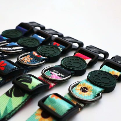 Custom Dog Collars Stripes Engraved - Pet ID Tag