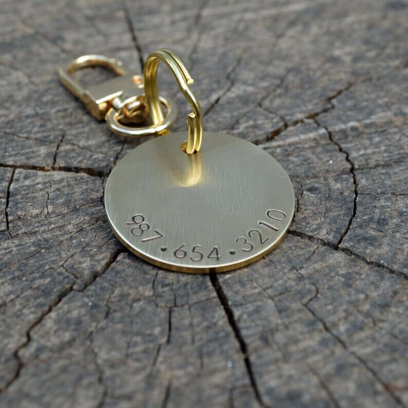Sophie Flower Handstamped - Pet ID Tag