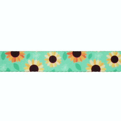 Custom Dog Collars Sun Flower Engraved - Pet ID Tag